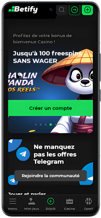 Betify Capture d'écran du site web