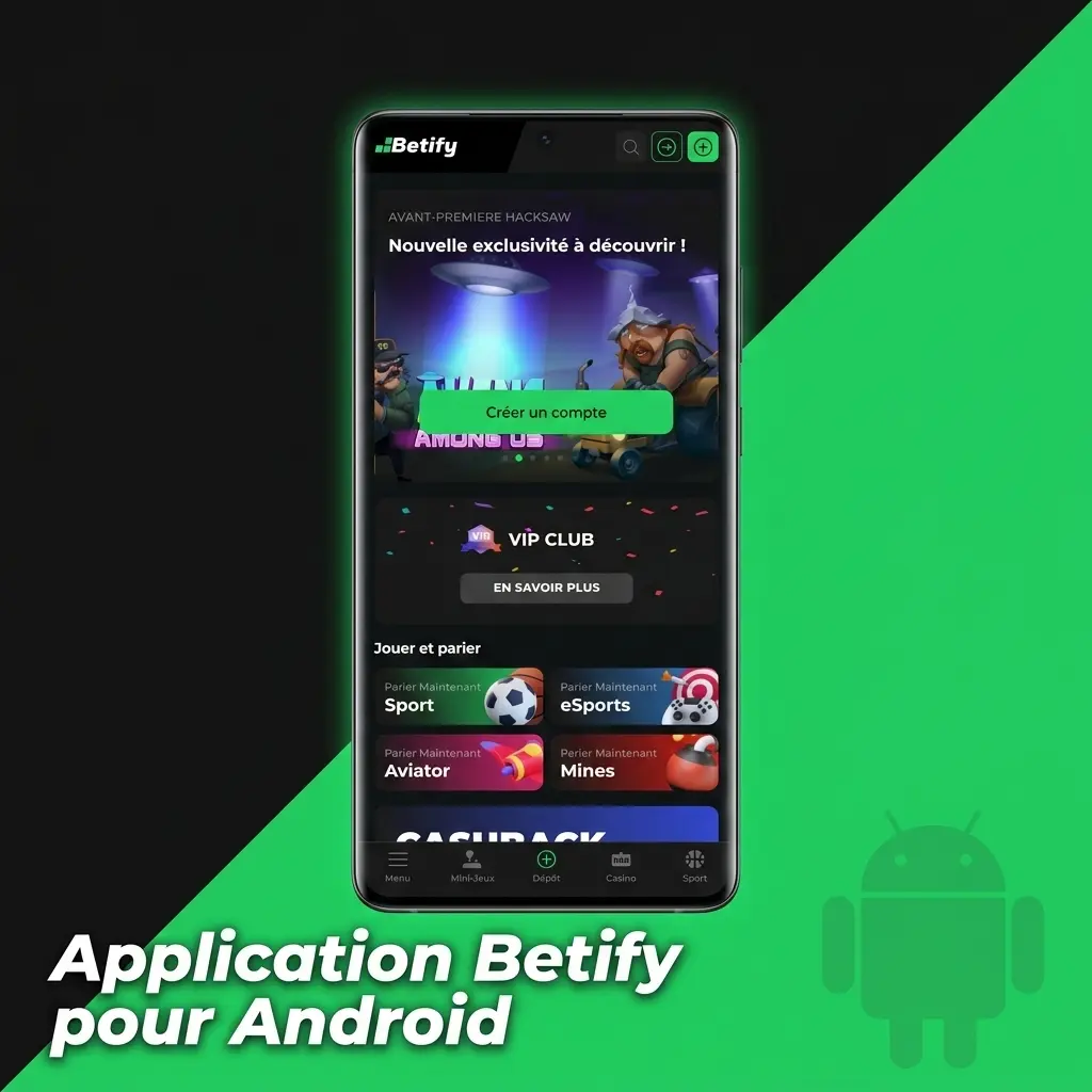 Application Betify APK pour Android, téléchargement et installation sur smartphone Android 6.0 ou supérieur