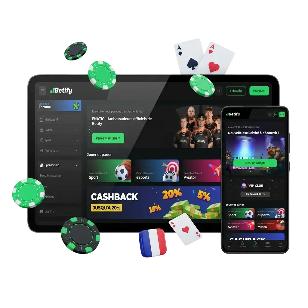 Logo officiel Betify France, plateforme de paris sportifs et casino en ligne licenciée à Curaçao