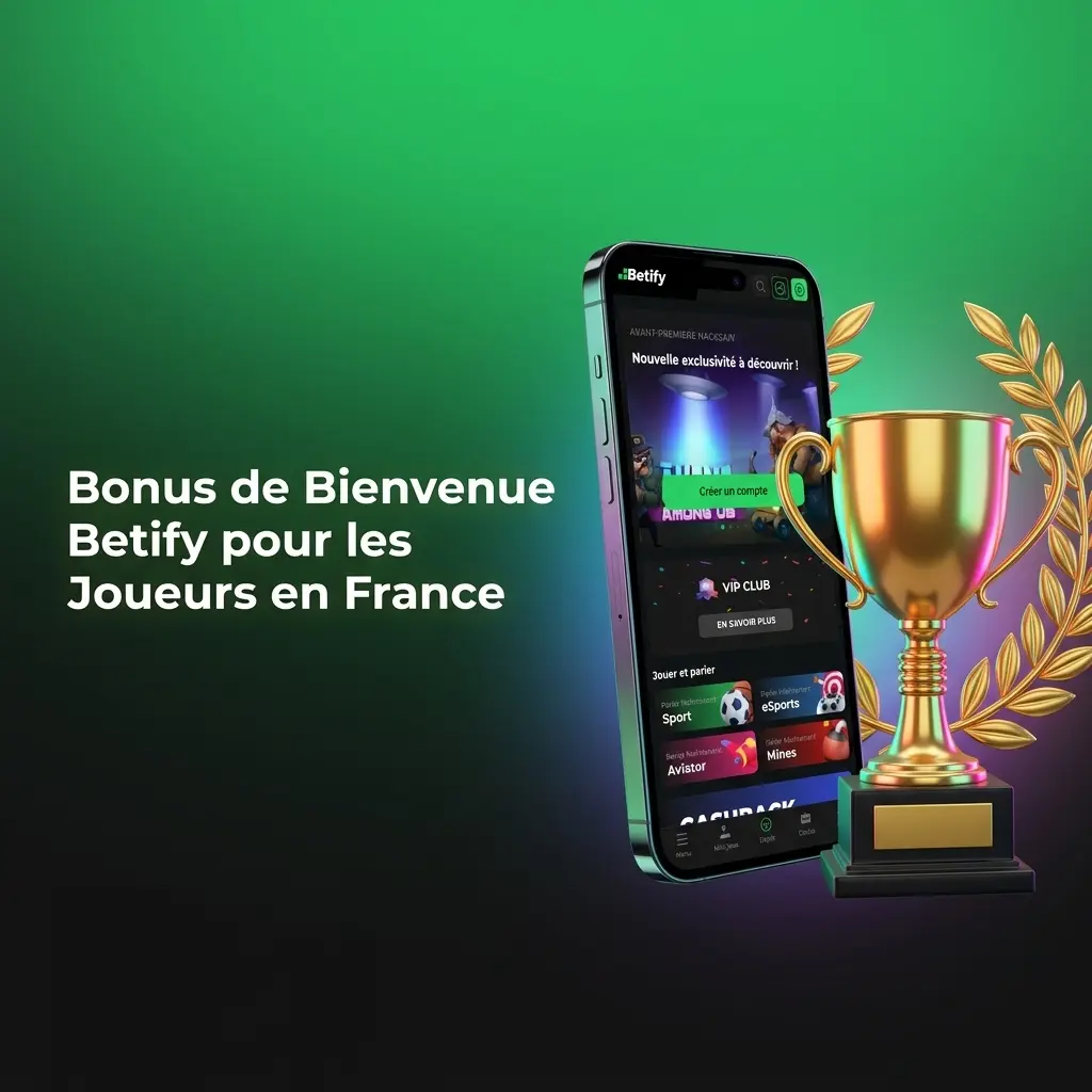 Bonus de bienvenue Betify France : 100 tours gratuits casino et 50% pari offert sur sport et e-sport