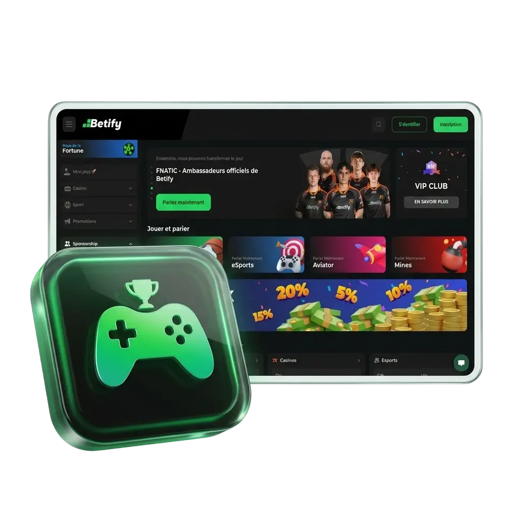 Paris e-sports sur Betify France : cotes en temps réel, 10+ disciplines et bonus 50% sur premier dépôt