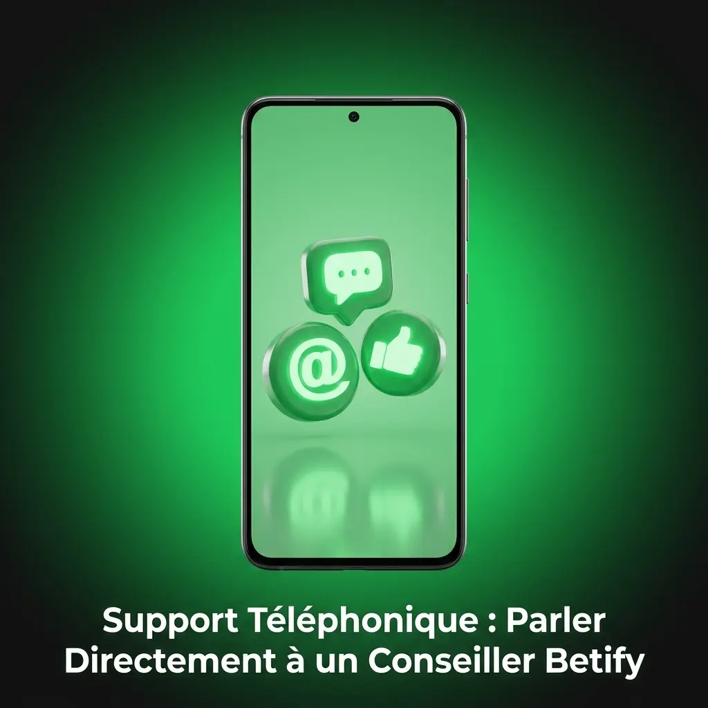 Conseiller Betify au téléphone aidant un joueur à résoudre un problème urgent de compte en temps réel