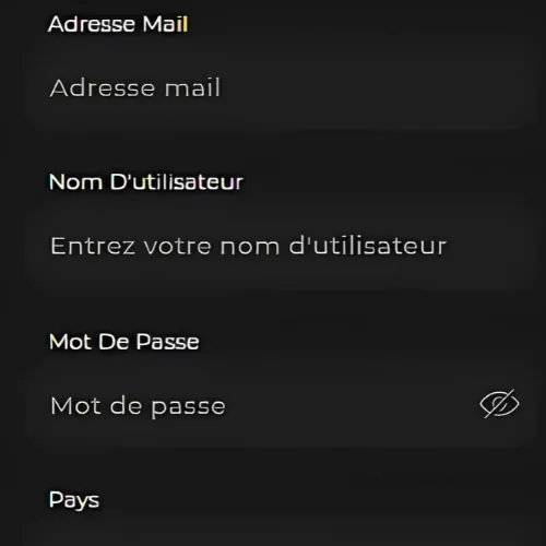 Instruction Remplissez vos informations